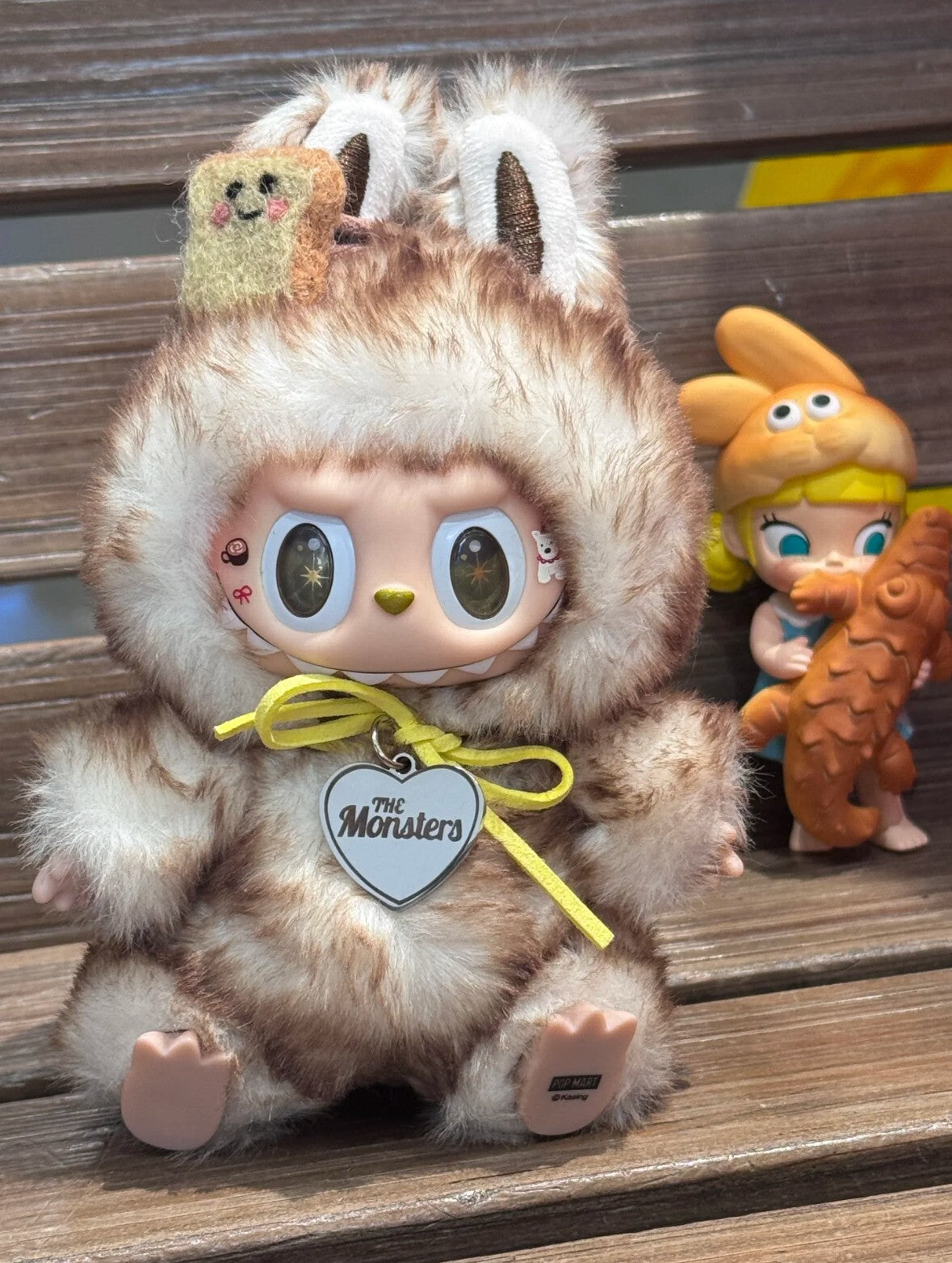 Labubu Doll Roasted Toast Sitting Customized Doll
