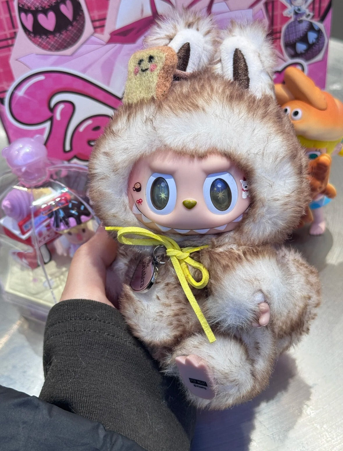 Labubu Doll Roasted Toast Sitting Customized Doll