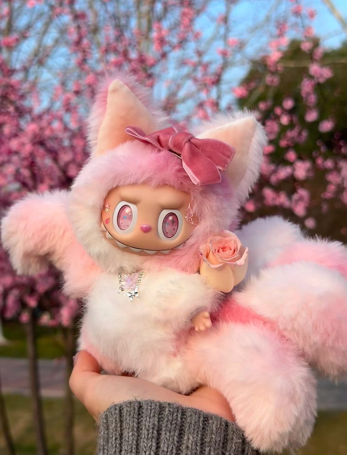 Labubu Doll Nine-tailed Fox Customized Labubu